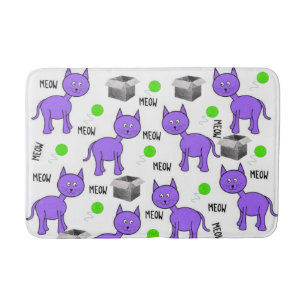 Tapis De Bain Chats pourpres Salle de bain Mat