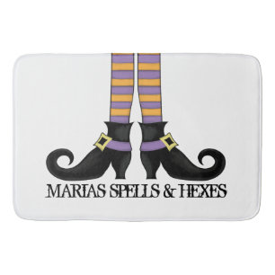 Tapis De Bain Chaussures de sorcière Whimsy avec bande violette 