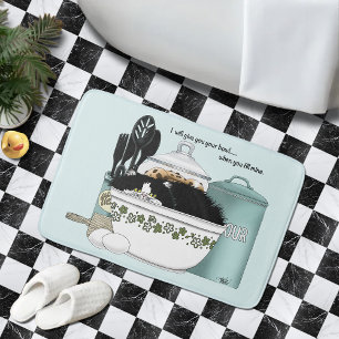 Tapis De Bain Chef pâtissier Chat Bleu