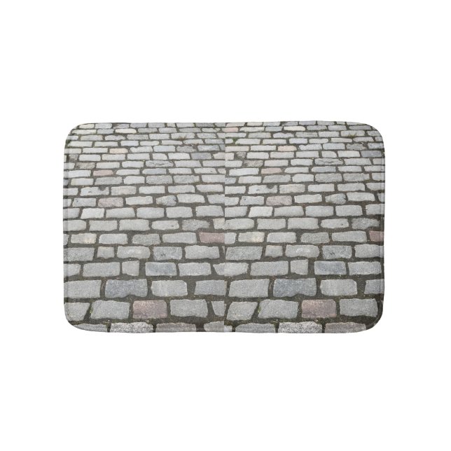 Tapis De Bain Chemin de pierre Gris Cobblestone Street Sidewalk (Devant)