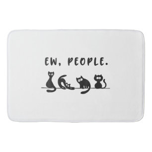 Tapis De Bain Chemise de chat noir drôles femmes nouvelles perso