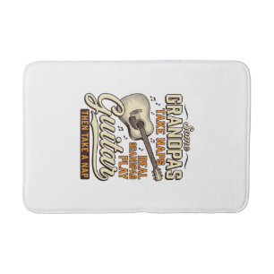 Tapis De Bain Chemise de conception de gravure vintage de guitar