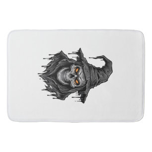 Tapis De Bain Chemise Halloween Chapeau De Sorcière Crâne Gravur