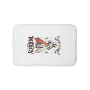 Tapis De Bain Chemise vintage Divine Miséricorde Jésus j'ai conf