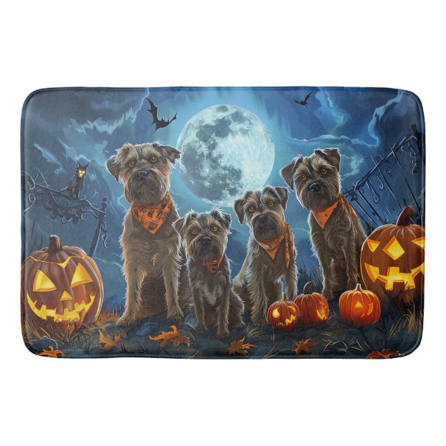 Tapis De Bain Chesapeake Bay Terrier Halloween Éffrayant (Devant)