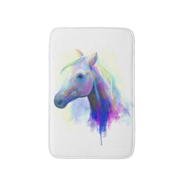 Tapis De Bain Cheval Abstrait Bath Mat (Devant (Vertical))