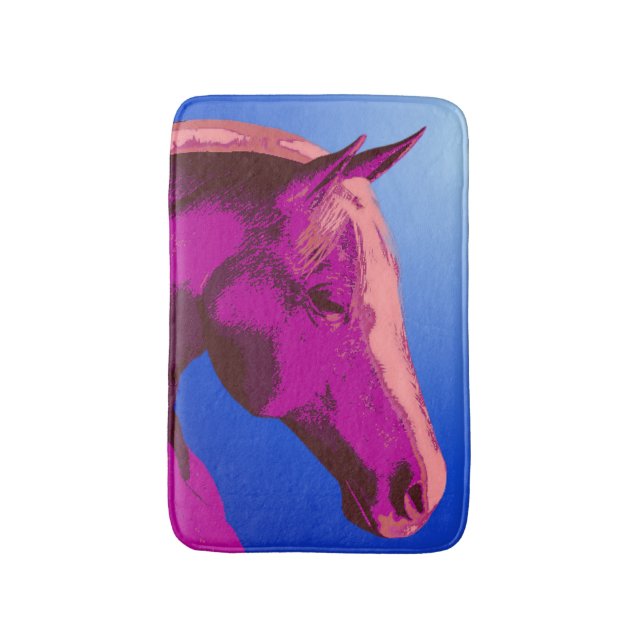 Tapis De Bain Cheval Visage Animal Art (Devant (Vertical))