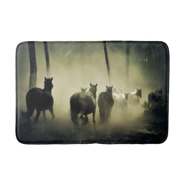 Tapis De Bain Chevaux sauvages en course (Devant)