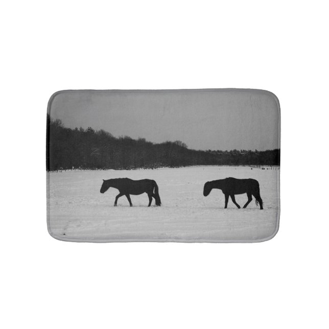 Tapis De Bain Chevaux sur neige bmcna (Devant)