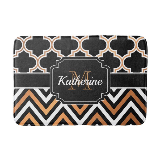 Tapis De Bain Chevron et Quatrefoil (Devant)