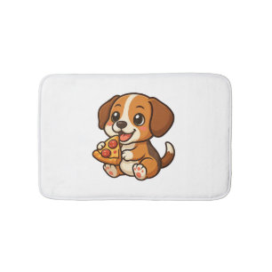 Tapis De Bain Chien beagle mignon pizza amateurs de pizza dessin