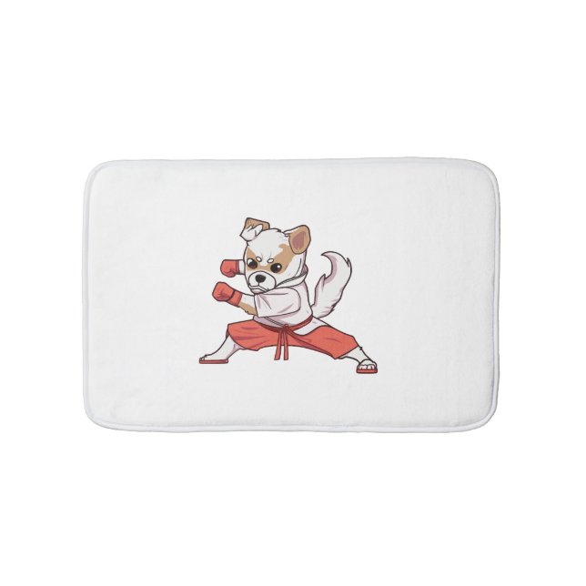 Tapis De Bain Chien connaît Karate (Devant)
