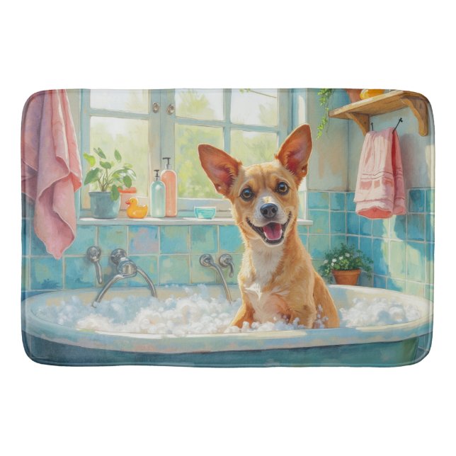 Tapis De Bain Chien de berger australien Heure du bain Salle de  (Devant)