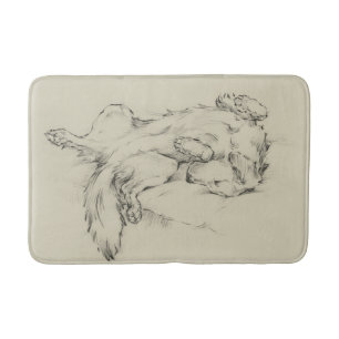 Tapis De Bain Chien fatigué