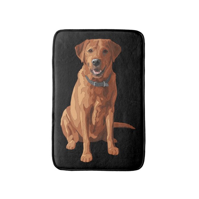 Tapis De Bain Chien jaune rouge de Fox labrador retriever (Devant (Vertical))
