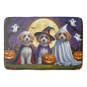 Tapis De Bain Chiens de Coton De Tulear Citrouille Halloween Fun