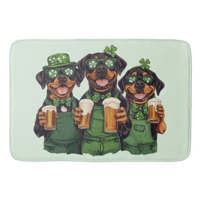 Tapis De Bain Chiens de la Saint Patrick (Devant)