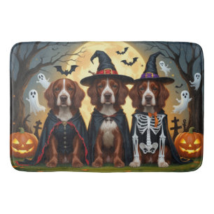 Tapis De Bain Chiens rouges irlandais Citrouille Halloween Funny