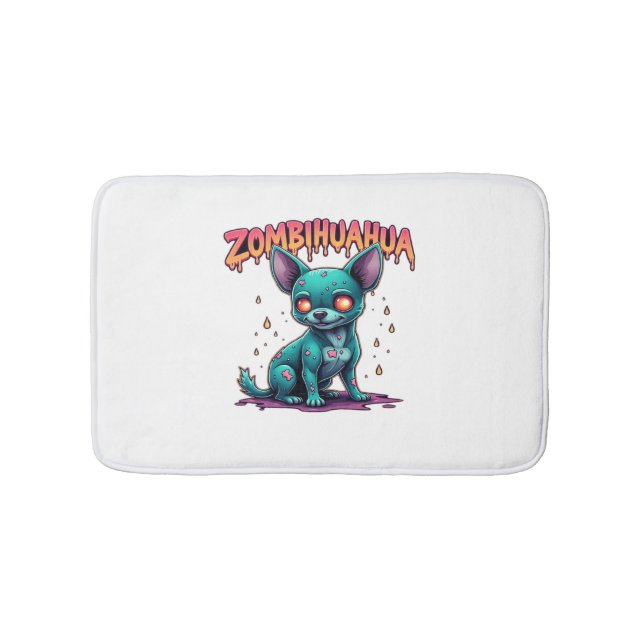 Tapis De Bain Chihuahua Chi Chichi Chiwawa Zombie Chien Hallowee (Devant)