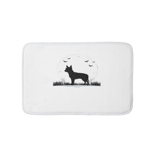 Tapis De Bain Chihuahua Chien - Halloween Moon Silhouette Classi (Devant)