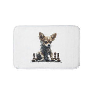 Tapis De Bain Chihuahua Joueuse d'échecs