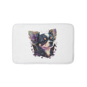 Tapis De Bain Chihuahua peinture Abstraite couleur mignonne chie