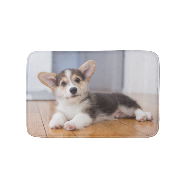 Tapis De Bain Chiot de corgi de Gallois de Pembroke (Devant)