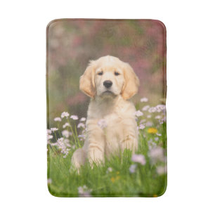 Tapis De Bain Chiot mignon de Goldie de chien de golden