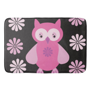 Tapis De Bain Chouette rose mignonne