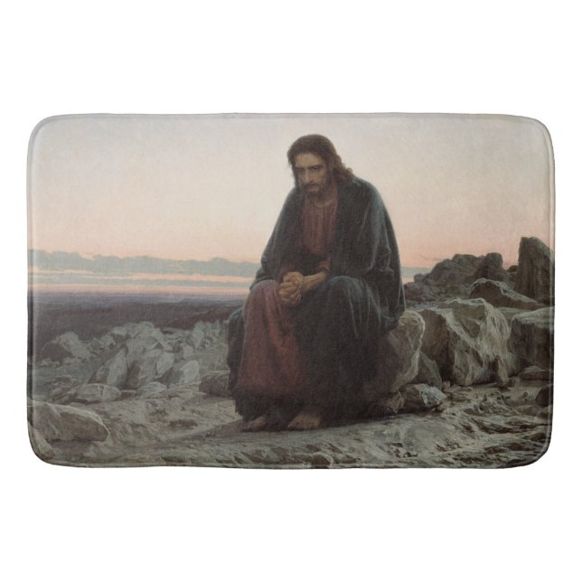 Tapis De Bain Christ dans le désert (par Ivan Kramskoi) (Devant)