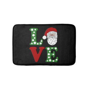 Tapis De Bain Christmas Love, Père Noël Love, Love Christmas, Lo