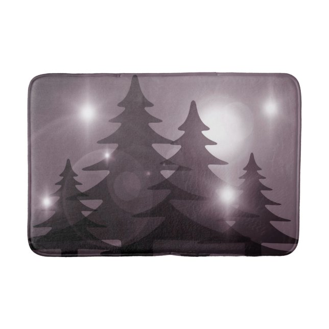 Tapis De Bain Christmas Party Pink Trees Holiday Winter Elegant (Devant)
