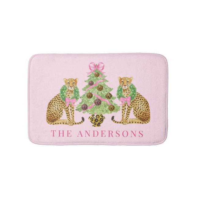 Tapis De Bain Christmas Wreath Leopard  (Devant)