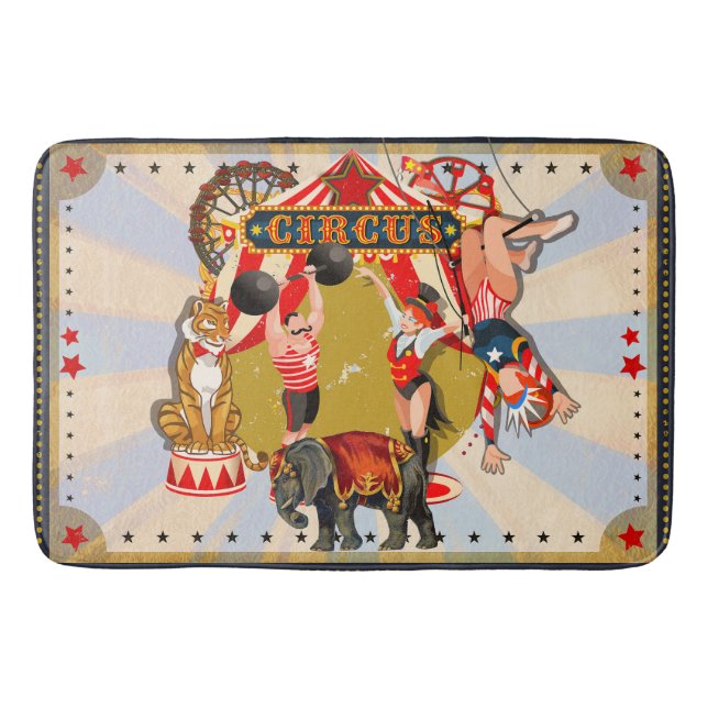 Tapis De Bain Cirque vintage Retro (Devant)