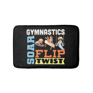 Tapis De Bain Citation Gymnastique Garçons - Tourner Tourner