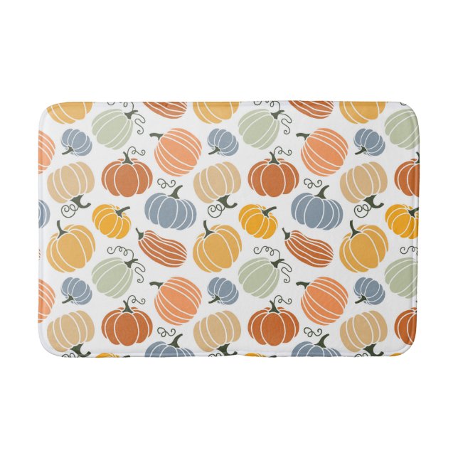 Tapis De Bain Citrouille coloré Motif gourd  (Devant)
