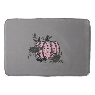Tapis De Bain Citrouille de bain de Mat, rose et léopard noir