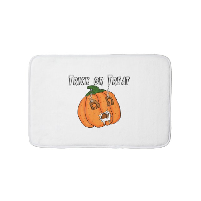 Tapis De Bain Citrouille drôle naughty cadeau farce Halloween (Devant)