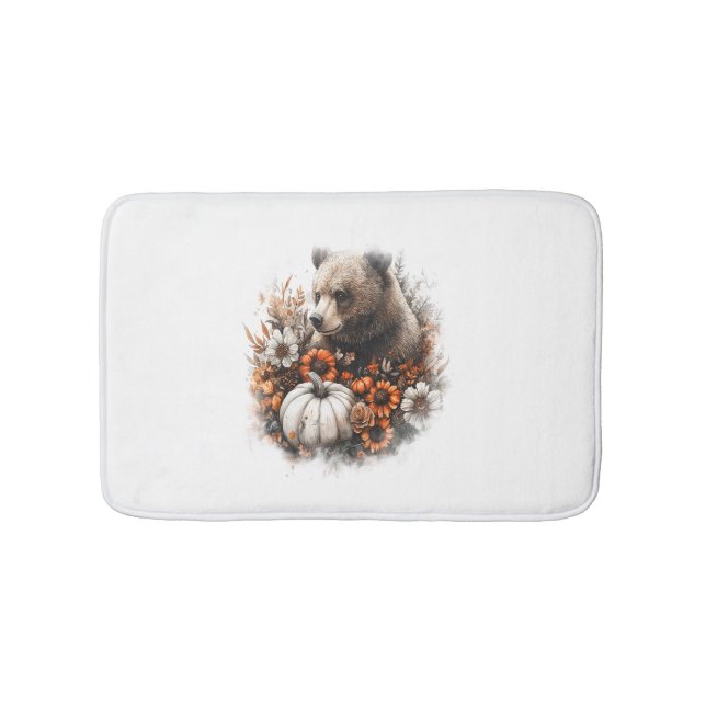 Tapis De Bain Citrouille du pays de chemise d'ours (Devant)