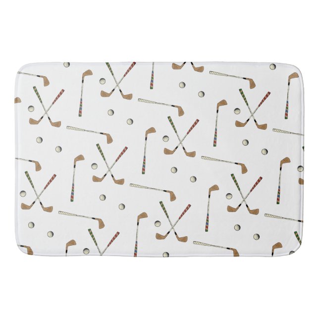 Tapis De Bain Classic Retro Golf Club Club Motif de balle (Devant)