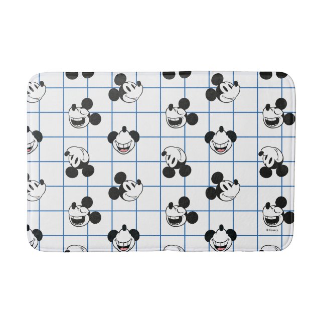 Tapis De Bain Classic Smiling Mickey Mouse Grid Pattern (Devant)