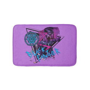 Tapis De Bain Classiques des Avengers   Graphique néon Black Pan