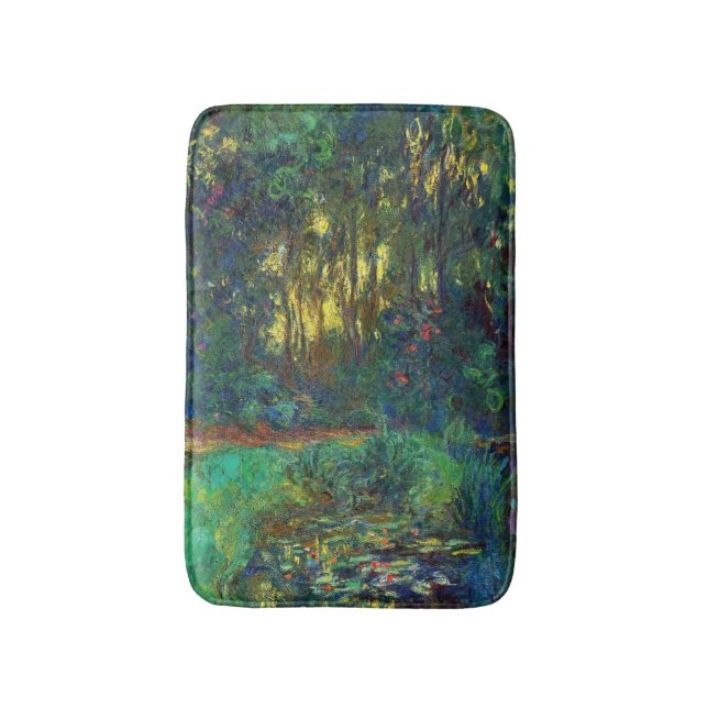 Tapis De Bain Claude Monet - Coin d'un étang avec des Nénuphars (Devant (Vertical))