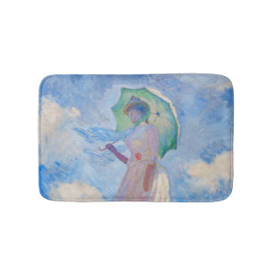 Tapis De Bain Claude Monet - Femme avec Parasol face à gauche