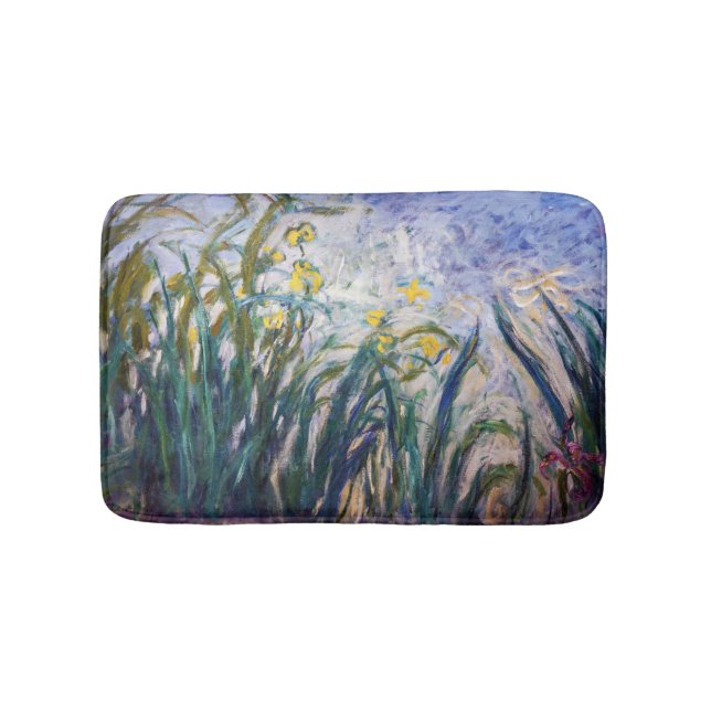 Tapis De Bain Claude Monet - Iris jaunes et violets (Devant)