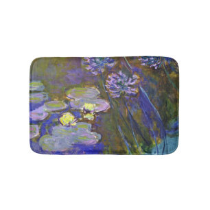 Tapis De Bain Claude Monet Nymphéas Agapanthus Art Vintage