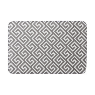 Tapis De Bain Clé grecque classique Carré Motif Swirl