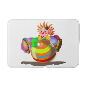 Tapis De Bain Clown Bath Mat Happy Circus - Couleurs Personnalis