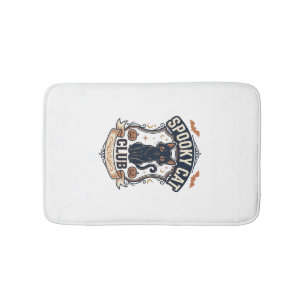 Tapis De Bain Club de chat effrayant Chat Halloween Chat effraya