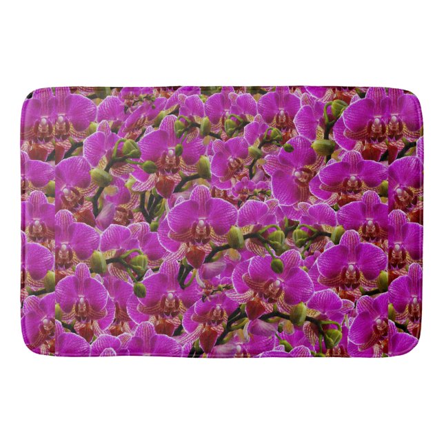 Tapis De Bain Clusters radiants : La Symphonie Magenta Orchid, (Devant)